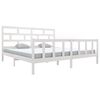 vidaXL Estructura de cama madera maciza blanco Super King 180x200 cm