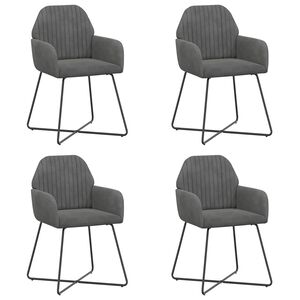 vidaXL Sillas de comedor 4 uds. Terciopelo Gris oscuro 55 x 50 x 84 cm