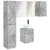 vidaXL Juego de Muebles de Ba&ntilde;o 5 pcs Gris Hormig&oacute;n