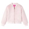 vidaXL Chaqueta infantil cuero sint&eacute;tico rosa suave 92