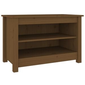 vidaXL Zapatero madera maciza de pino marr&oacute;n miel 70x38x45,5cm