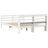 vidaXL Estructura de cama con cabecero madera pino blanco 135x190 cm