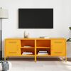 vidaXL Muebles para TV 2 piezas acero amarillo mostaza 68x39x50,5 cm
