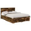 vidaXL Estructura de cama con caj&oacute;n Roble Ahumado 135 x 190 cm
