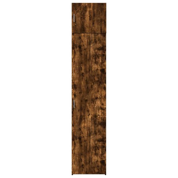 vidaXL Armario estrecho madera ingeniería roble ahumado 45x42,5x225 cm