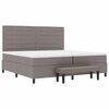 vidaXL Cama tipo Box Spring con colch&oacute;n Taup&eacute; 200 x 200 cm tela