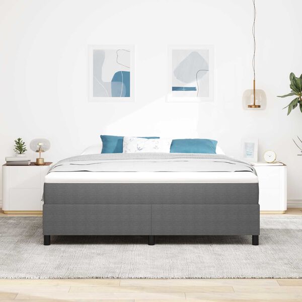 vidaXL Cama de plataforma Gris Claro 180 x 200 cm tela