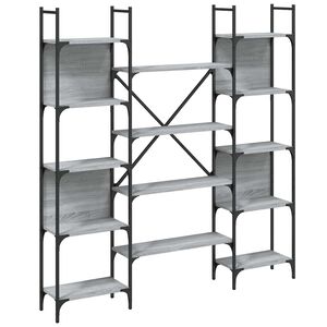 vidaXL Estanter&iacute;a de madera ingenier&iacute;a gris Sonoma 155,5x24x166,5 cm