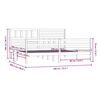 vidaXL Estructura cama de madera maciza blanca super king 180x200 cm