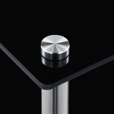 vidaXL Estantería 5 niveles cristal templado negro 40x40x130 cm