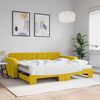 vidaXL Sof&aacute; cama nido con colch&oacute;n terciopelo amarillo 90x200 cm