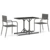 vidaXL Juego de comedor para jard&iacute;n 3 piezas gris