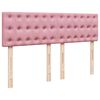 vidaXL Cama box spring con colch&oacute;n terciopelo rosa 160x200 cm