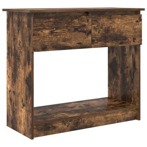 vidaXL Mesa consola con cajones roble ahumado 85,5x38,5x74,5 cm