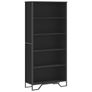 vidaXL Estanter&iacute;a de madera de ingenier&iacute;a negra 80x31x169 cm