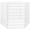 vidaXL Recinto animales corral 6 paneles hierro galvanizado 54x80 cm