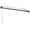 vidaXL Toldo retr&aacute;ctil aluminio y tela color crema 5x3 m