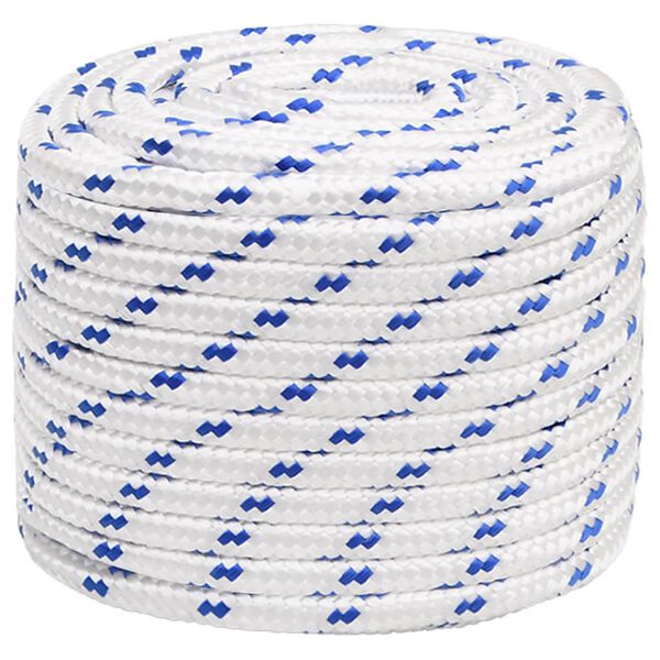 vidaXL Cuerda de barco polipropileno blanco 18 mm 25 m