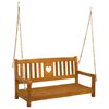 vidaXL Banca Columpio de Jard&iacute;n Natural 110 x 56 x 58 cm