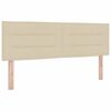 vidaXL Cama tipo Box Spring con coj&iacute;n Manual Crema 160 x 200 cm tela