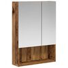 vidaXL Armario con espejo de ba&ntilde;o Madera vieja 50 x 14,5 x 70 cm