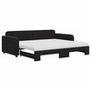 vidaXL Sof&aacute; cama nido con colch&oacute;n terciopelo negro 90x200 cm