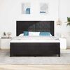 vidaXL Cama Box Spring LED con colch&oacute;n Negro 180 x 200 cm tela