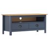 vidaXL Mueble de TV Hill madera maciza de pino gris 110x40x47 cm