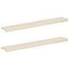vidaXL Alfeizares 2 uds. Blanco 110 x 15 x 2 cm Madera de Roble S&oacute;lido