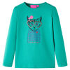 Camiseta infantil de manga larga verde brillante 104