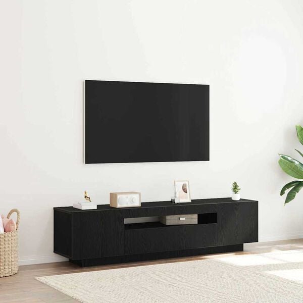 vidaXL Mueble de TV Negro 160 x 35 x 40 cm Madera de ingenier&iacute;a