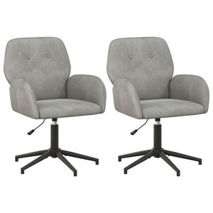 vidaXL Sillas de escritorio giratorias 2 uds. Terciopelo