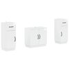 vidaXL Juego de gabinete de ba&ntilde;o de 2 piezas HOORN Blanco Brillante