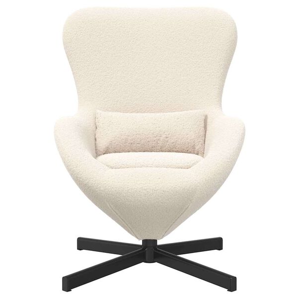 vidaXL Sill&oacute;n huevo Crema 63 x 73 x 90 cm tela