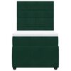 vidaXL Cama box spring con colch&oacute;n terciopelo verde oscuro 100x200 cm