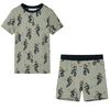 vidaXL Pijama de manga corta infantil caqui claro 92