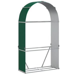 vidaXL Le&ntilde;ero de acero galvanizado verde 120x45x210 cm