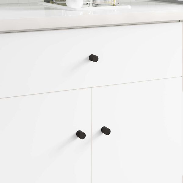 vidaXL Perillas de armario 12 pcs Negro M4 x 12 mm Hierro