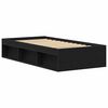 vidaXL Estructura de cama sin colch&oacute;n roble negro 90x190 cm