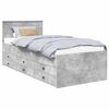 vidaXL Sof&aacute; cama con caj&oacute;n Manual Gris Concreto y Negro 100 x 200 cm