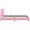 vidaXL Cama para ni&ntilde;os con cabecero con cabecera Rosa 90 x 200 cm tela