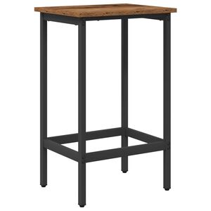vidaXL Taburete de bar Madera envejecida 40 x 32 x 64 cm