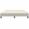 vidaXL Cama box spring sin colchón terciopelo gris claro 140x210 cm