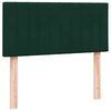 vidaXL Cama box spring con colch&oacute;n terciopelo verde oscuro 90x220 cm