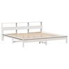 vidaXL Estructura de cama sin colch&oacute;n madera maciza blanca 200x200 cm