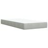vidaXL Cama box spring con colch&oacute;n terciopelo gris claro 80x200 cm