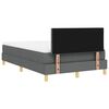 vidaXL Cama tipo Box Spring con colch&oacute;n Gris oscuro 120 x 190 cm tela