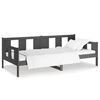 vidaXL Sof&aacute; cama madera maciza de pino gris 80x200 cm