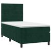 vidaXL Cama box spring con colch&oacute;n terciopelo verde oscuro 80x200 cm