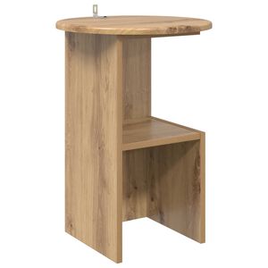 vidaXL Mesa lateral Roble Artesanal &Oslash; 39,5 x 55 cm